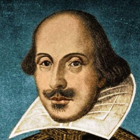 illustrated portrait of William Shakespeare