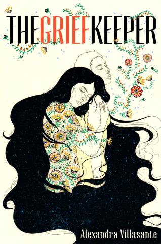 Book cover with title "The Grief Keeper" and the author's name, Alexandra Villasante