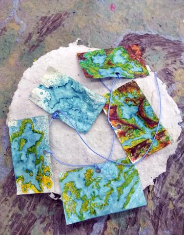 Colorful handmade paper