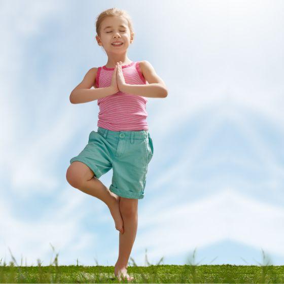 child doing yoga